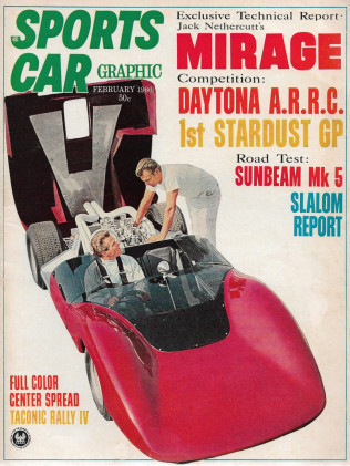 SPORTS CAR GRAPHIC 1966 FEB - ALPINE V, NETHERCUTTs MIRAGE, ARRC*